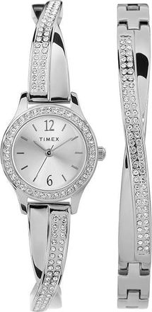 Timex Dress Crystal 19mm Ladies Watch & Bracelet Gift Set