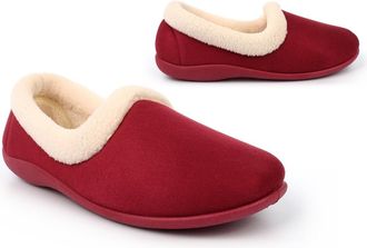 Generic Ladies Comfort Slippers Size 8 Ladies Slip On Slippers Size 6 Memory Foam Slipper Womens Slip On Slipper Comfort Memory Foam Sizes 3-8 Wine 6 UK