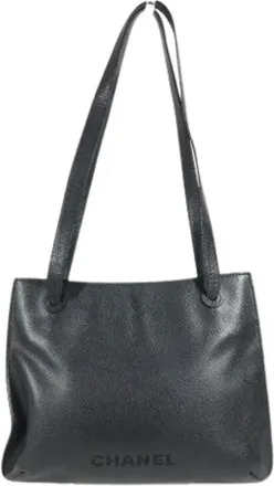 Chanel Pre-owned Shoulder Bags, female, Black, Size: ONE SIZE Pre-owned Vintage Shoulder Tote