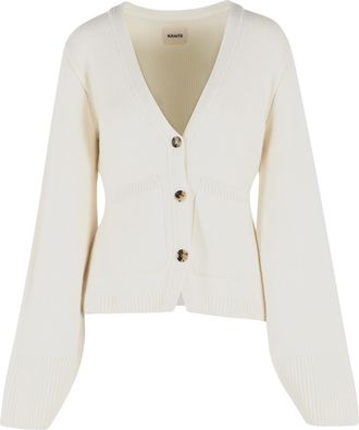 Khaite Scarlet Ivory Cashmere Cardigan