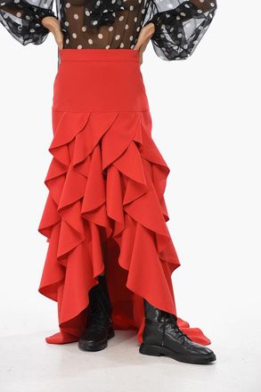 Moschino COUTURE! Asymmetric Maxi Tiered Skirt Moschino