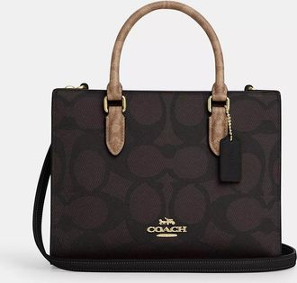 Coach Maggie Small Tote Bag In Blocked Signature Canvas