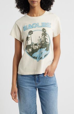 Daydreamer Eagles Hotel California Cotton Graphic T-Shirt in Dirty White at Nordstrom, Size X-Small
