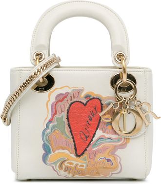 Dior Pre-owned Womens Lady Tote Bag - White Leather - One Size