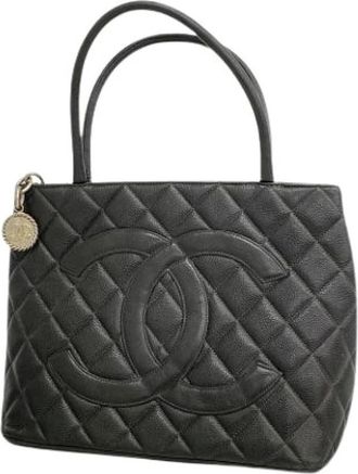 Chanel Pre-owned Tote Bags, female, Black, Size: ONE SIZE Pre-owned Vintage Tote Bag