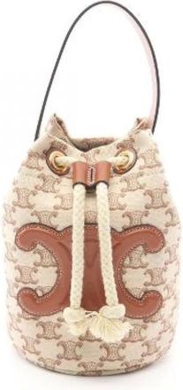 Celine Pre-owned Handbags, female, White, Size: ONE SIZE Pre-owned Canvas handbags