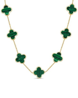 Italian Gold, Inc 14K Malachite Layered Necklace