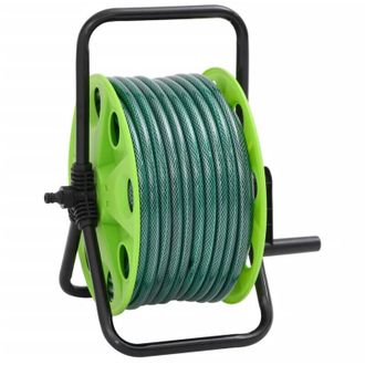 vidaXL Carrete De Manguera De Pie Con Set Racores Pvc Verde 0,75 20 M Vidaxl