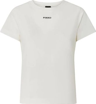 Pinko logo T-shirt - women - Cotton - M - White