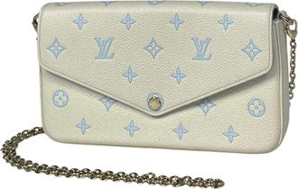Louis Vuitton Blue White Monogram Empreinte Pochette (Pre-Owned)
