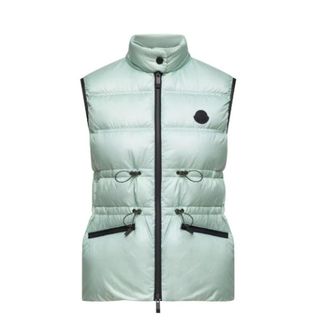 Moncler Vests, female, Blue, Size: L Pin Down Gilet