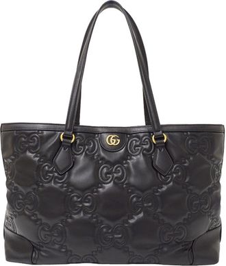 Gucci Black Leather Tote Bag (Pre-Owned)