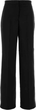 Tory Burch Broeken, Dames, Zwart, XS, Wol, Wijde Wolbroek