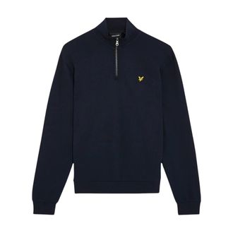 Lyle & Scott Loopback Quarter Zip Sweat - Heren - Sweatshirts & Hoodies - Blauw - Maat: 2XL Katoen