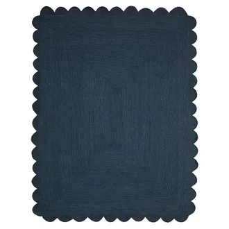 Ballard Designs Polly Jute Rug - Navy, 26 x 8 Runner - Ballard Designs