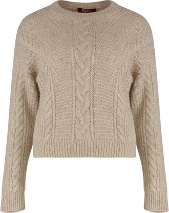 Max Mara Boxy Sweater In Blended Alpaca