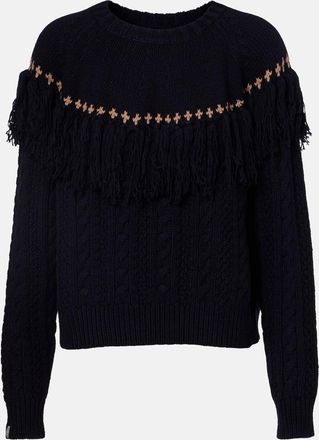The Upside Clara fringed wool and cotton sweater