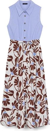 Fiorella Rubino Maxi Kleedjes - Dames - Casual kleedjes - Blauw - 4XL - Katoen - Kleedjes