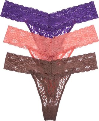 Wacoal 3Pk Lace Thongs