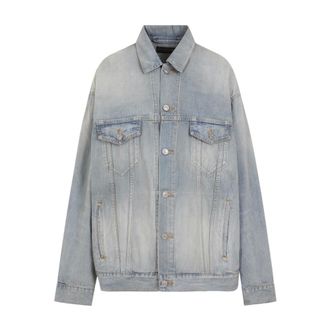 Balenciaga Dames, Jassen, Blauw, Maat: XS Denim