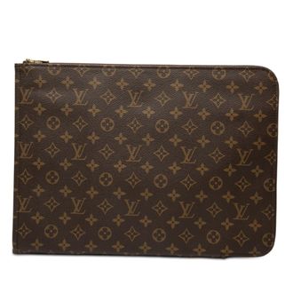 Louis Vuitton Pre-owned Womens Monogram Poche Documents Portfolio - Tan Textile - One Size