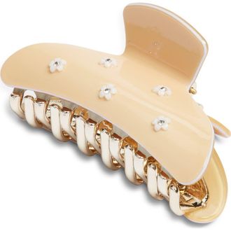 Chelsea28 Flower Detail Claw Clip in Yellow Multi at Nordstrom