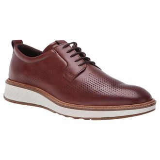 Ecco Ecco ST 1 Hybrid 836804 Leather Mens Lace Up Shoes - Cognac - Size:UK 10.5-11