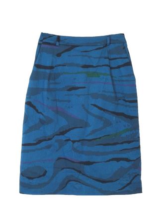 Preen by Thornton Bregazzi Camo Print Blue Skirt Size S