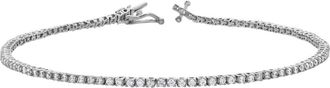 LuvMyJewelry Enora 1 Ct 10K Gold Lab Grown Diamond Tennis Bracelet in 10K White Gold at Nordstrom, Size 7
