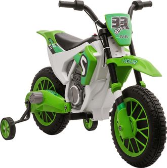 OEM Moto El&eacute;ctrica Para Ni&ntilde;os De +3 A&ntilde;os 12v Moto De Juguete Infantil Con 2 Ruedas De Equilibrio Velocidad 3-8 Km/h Arranque Suave 106,5x51,5x68 Cm Verde