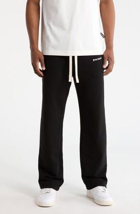 Palm Angels Logo Cotton Sweatpants in Black/white at Nordstrom Rack, Size X-Small