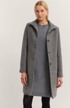 Bugatti Wollmantel BUGATTI Modern Fit, Damen, Gr. 34, 270, dunkelgrau, 52% Polyester, 25% Polyacryl, 23% Wolle, unifarben, normal, normaler Saum, M&auml;ntel Wollm