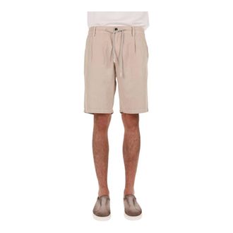 Eleventy Bermuda Jogger in Cotone-Lino - male - Eleventy - Casual Shorts - Beige - W32 - Shorts