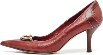 Gucci 80 mm Guccissima Icon Bit pumps - Rood