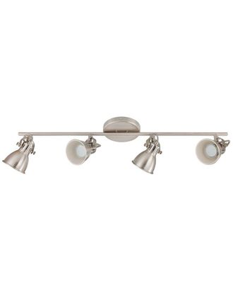 Eglo Eglo Seras 4 Light Track Light With Matte Nickel Finish & Adjustable Lamp Heads