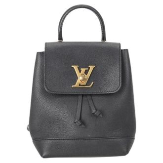 Louis Vuitton Pre-owned Mini Lockme Backpack - Dames - Vintage Rugzakken - Zwart - ONE Size - Leer - Vintage