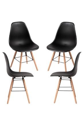 Regalos Miguel Packs Sillas Comedor - Pack 4 Sillas Moli - Negro