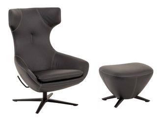 Schubiger M&ouml;bel Sessel + Hocker Caruzzo