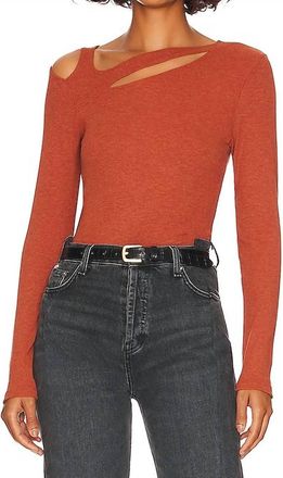 LnA Luan Ribbed Top In Cinnabar