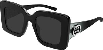 Gucci Grey Square Ladies Sunglasses GG2025S 001 49