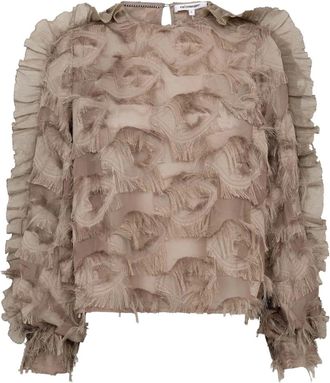 Co'Couture Overhemden, Dames, Beige, XL, Syra CC Blouse