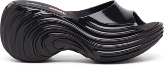 Diesel Platform mule in Melflex - Sandals - Woman - Black