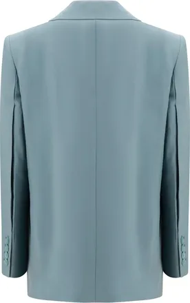 Chlo&eacute; Womens Double-Breasted Blazer Urban Grey Merino Wool Ovis Aries Blazers & Vests