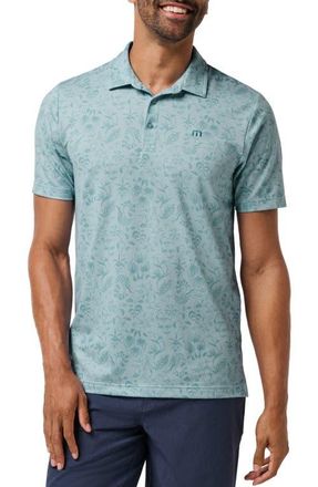 Travis Mathew Featherweight Paradise Floral Polo in Forget Me Not at Nordstrom, Size Xx-Large