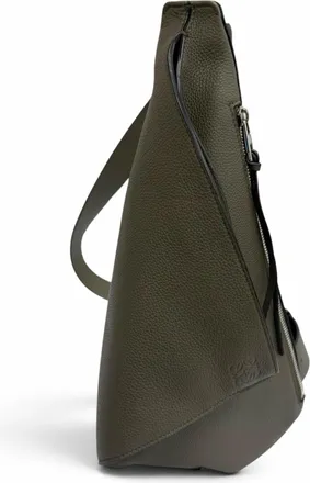 Loewe Khaki Leather Shoulder Bag Sling Bag (Pre-Owned)