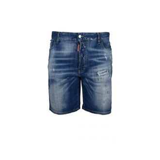 Dsquared2 Korte Broeken, Heren, Blauw, S, Katoen, Marine Short