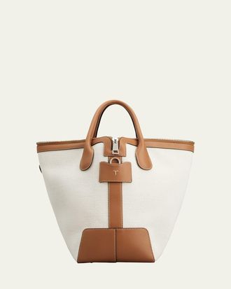 Tod's Di Swing Canvas Shopper Tote Bag