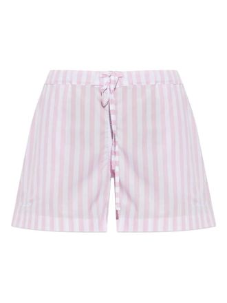 Hunza G embroidered striped shorts - Pink