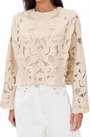 Sea New York Ceci Embroidery Top In Cream