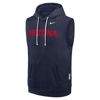 Nike Arizona Sideline Nike Mens Dri-FIT College Sleeveless Pullover Hoodie in Blue | 03B441SUAN-65K